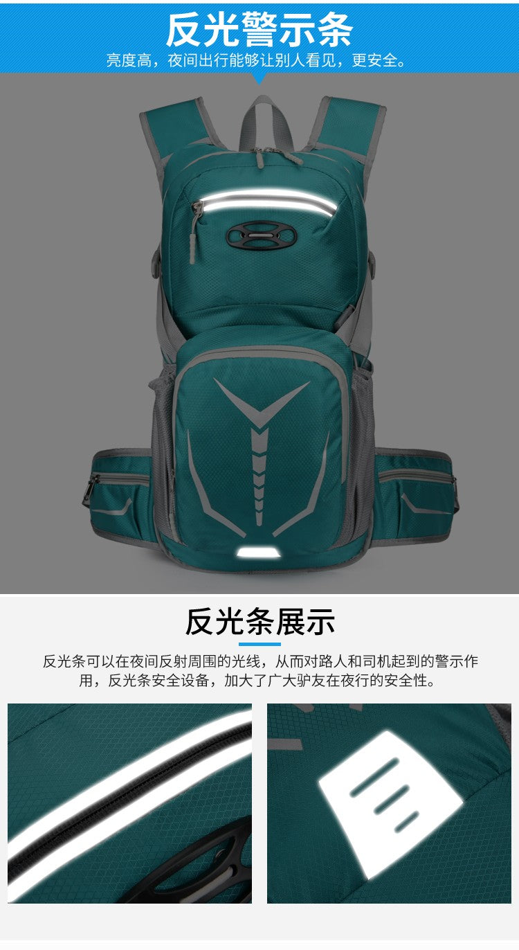 Outdoor mountaineering and cycling travel backpack, multifunctional waterproof nylon bag, suitable for men and women