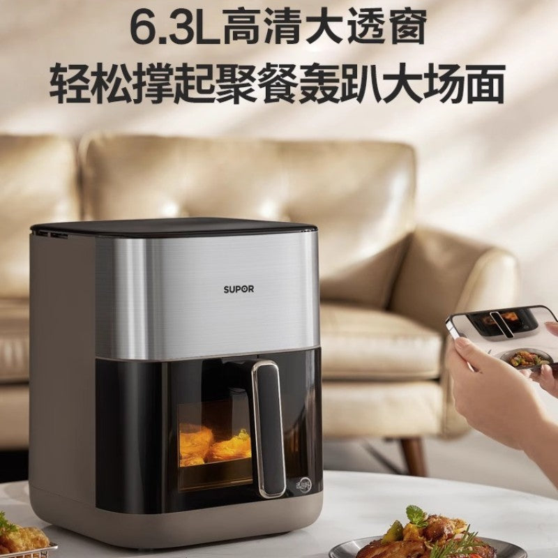 Fritadeira de ar de grande capacidade para uso doméstico e forno elétrico multifuncional integrado com nova visão