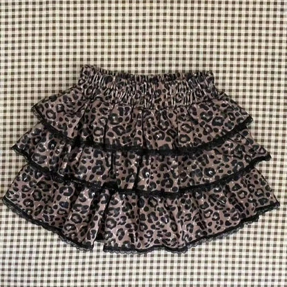 Japanese Y2k Cute Ruffled Plaid Skirt Punk Rock Subculture Cake Skirts Japanese Preppy Style Casual New 2025 Women Skirts