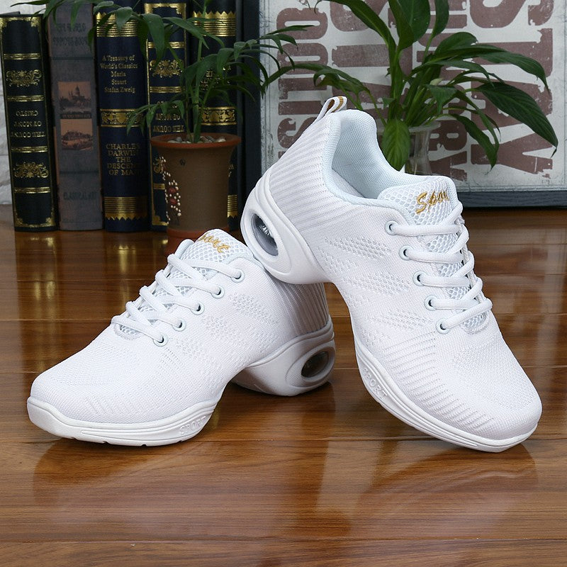 Women Dance Shoes Jazz Ballroom Dancing Comfortable Lady PU Soft Outsole Training Breathable Modern Tango Dance Sneakers