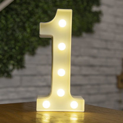 Alphabet Letter LED Lights Luminous Number Lamp Battery Warm Night Light for Home Wedding Birthday Christmas Party Decoration