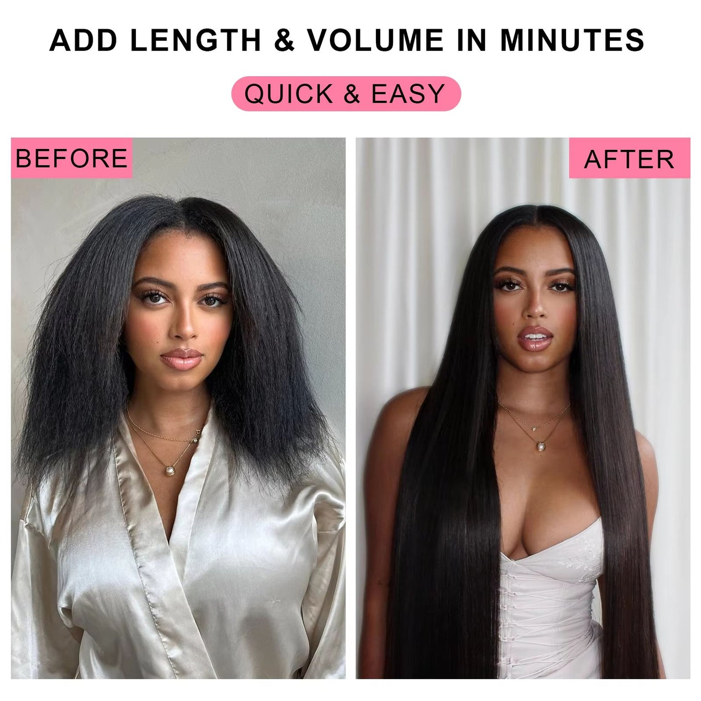 Apliques de Cabelo Liso de 40 Polegadas, Extensões de Cabelo Humano 16A Brasileiro Remy Natural, 70g, 10 Peças/Conjunto, Cabeça Completa para Mulheres