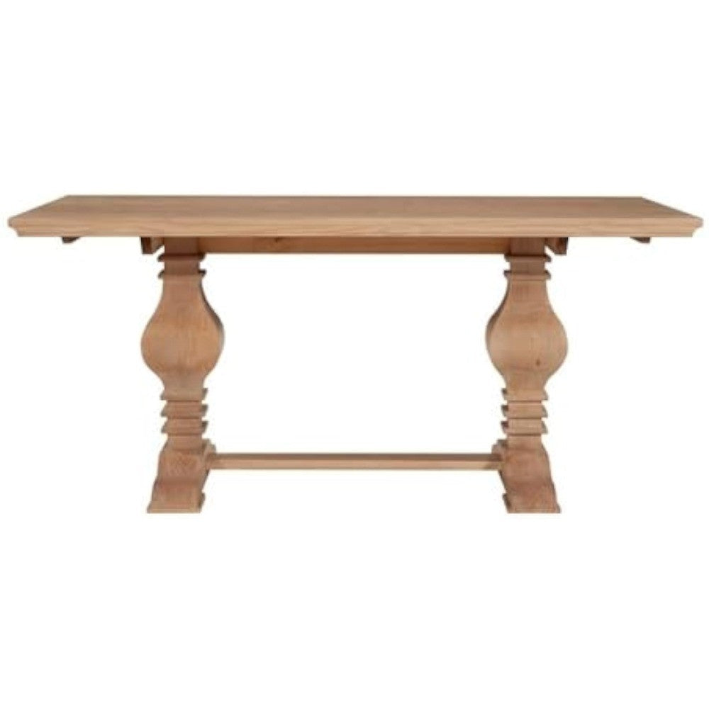 Rustic Honey Brown Wooden Dining Table
