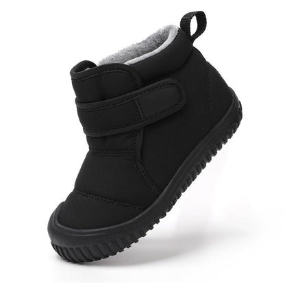 Unisex Kids Winter Outdoor Waterproof Fashion Short Snow Boots Boys and Girls Warm Cotton Comfortable Walking Shoes