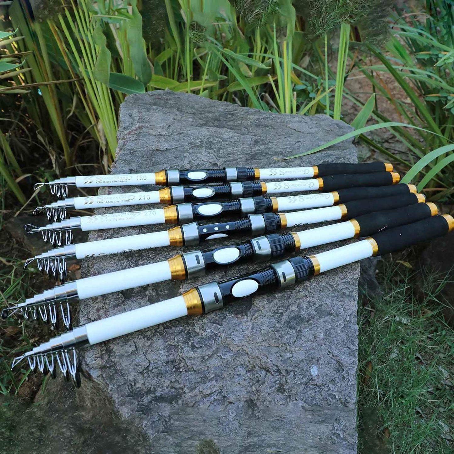 Sougayilang 1.8-3.3M Telescopic Fishing Rods 6-8 Sections Ultralight Glass Fiber Carp Fishing Rods Spinning Pole Fishing Tackle