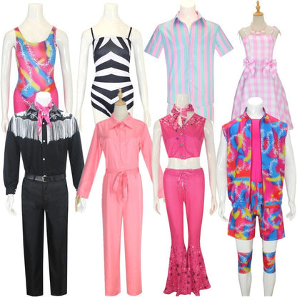 Costume De Cosplay Du Film Ken Pour Adulte, T-shirt Noir, Écharpe Rose, Ensemble Complet, Princesse, Ixde Carnaval D'Halloween