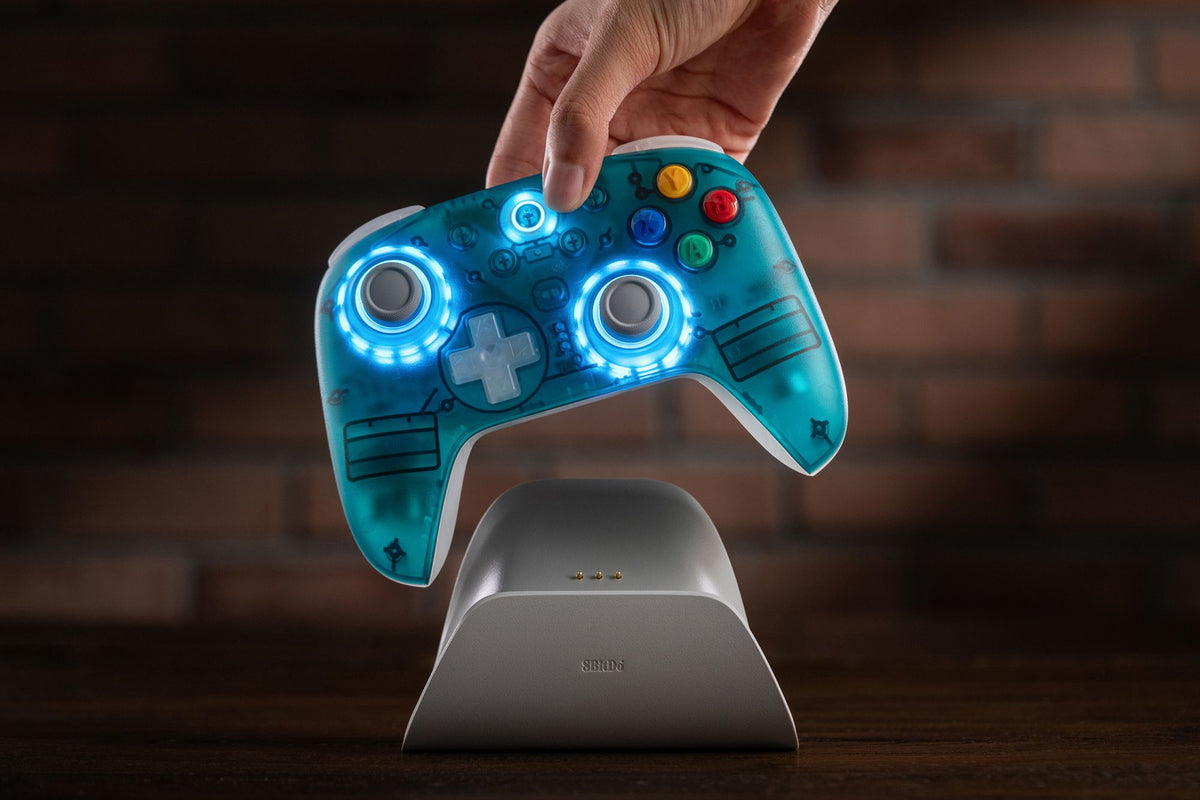 8BitDo Ultimate 2 Wireless Game Controller for Windows 10/11 2.4G Gamepad TMR Joystick with Charging Dock for Android PC Steam