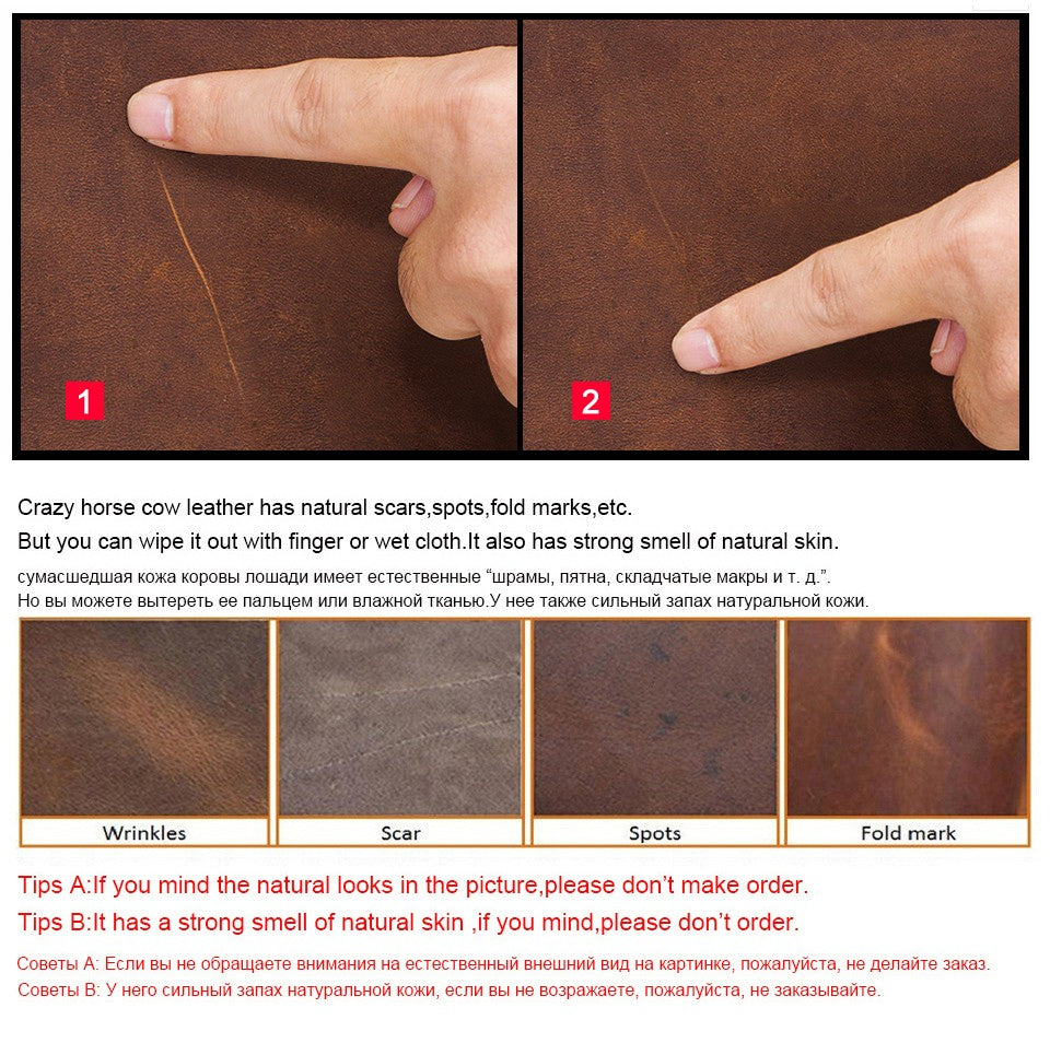 CONTACT'S Genuine Leather Men's Messenger Bag Vintage Sling Shoulder Bags for 7.9" iPad Mini High Quality Male Crossbody Bag Men