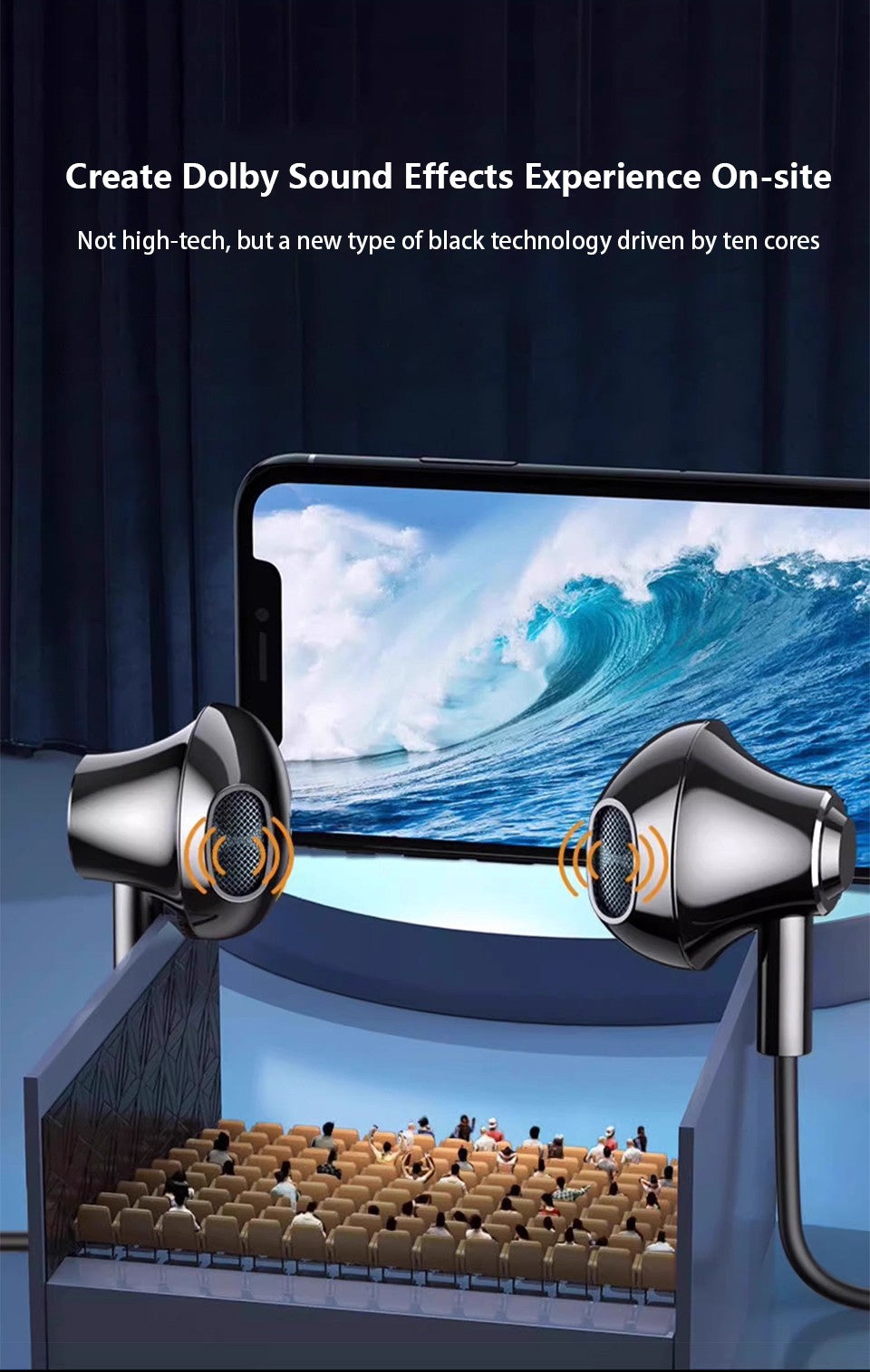 Fones de ouvido com fio USB tipo C 3,5 mm fones HiFi estéreo graves com controle de volume intra-auriculares para Samsung Galaxy iPhone Huawei Xiaomi