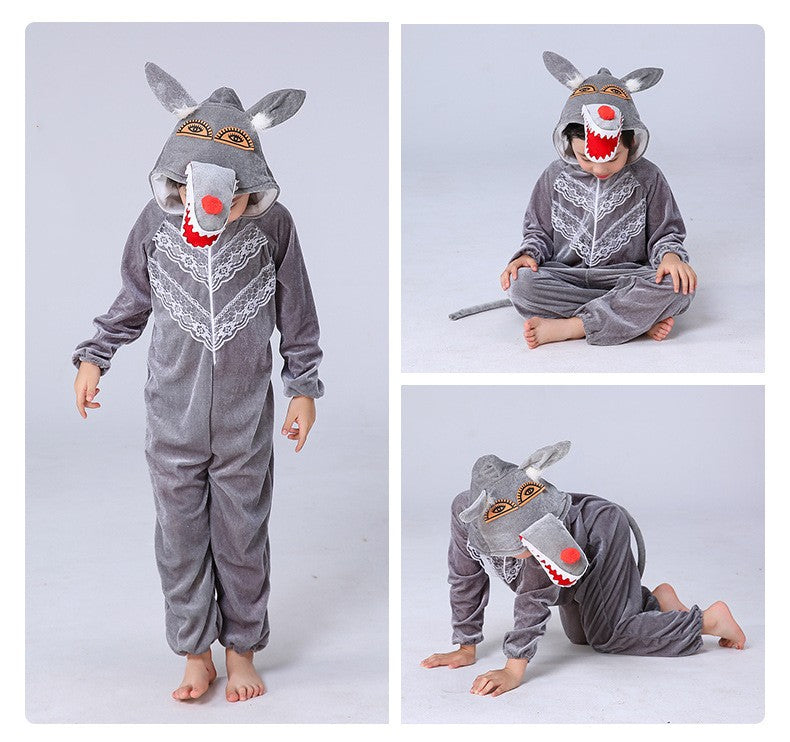 Chinese Zodiac Performance Costumes Children Animal Performance Costumes for Children Day Kindergarten Tiger Rabbit Monkey Dog