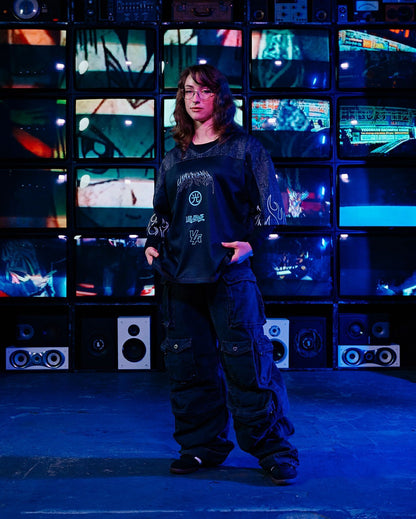 Young American oversized T-shirt summer new casual sports fitness quick drying breathable printed large mesh short sleeved shirt