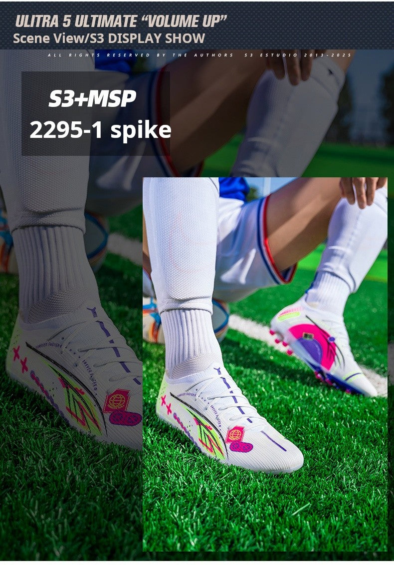 Soccer Shoes Men's Football Field Boots Grass Training Society Sports Soccer Cleats Without ShoeLaces Crampons De Football