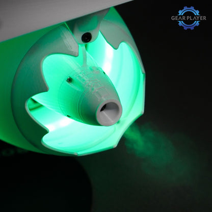 Turbojet Fan Style Single Head Mist Humidifier Blowing Feature RGB Lighting Effects for Bedroom Living Room Office Desk Air Humi