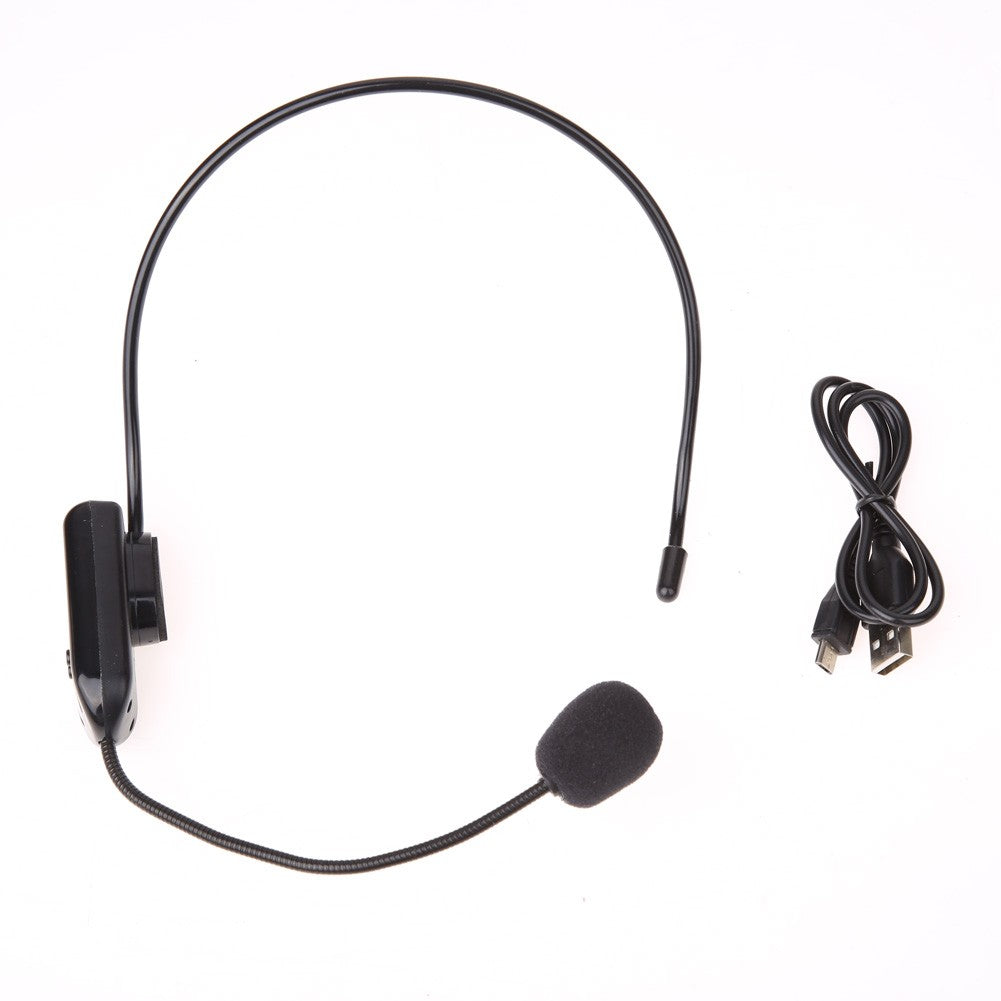 Microfone de lapela sem fio FM Megafone 87 MHz-108MHz Microfone de cabeça com display de tubo digital para fala, ensino, guia turístico e instrutor
