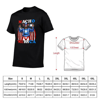 Macho merica T-Shirt black cotton t-shirt plain for man package t shirt personalised T-Shirt