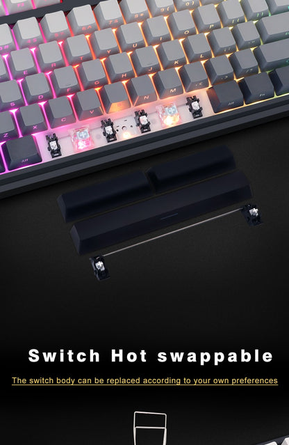 SKYLOONG GK104 Pro Full-Size 3-Mode Wireless Mechanical Keyboard with 3.0 Screen 3 Knobs Hot-Swappable Silent Switch PBT keycaps
