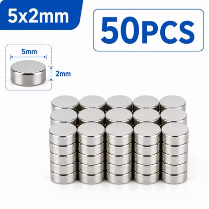 50 Pieces Magnets For 3D Printing,4x2 5x2 6x2 8x2 10x2mm Mini Magnets For 3D Printing,Refrigerator,Office, DIY, Crafts