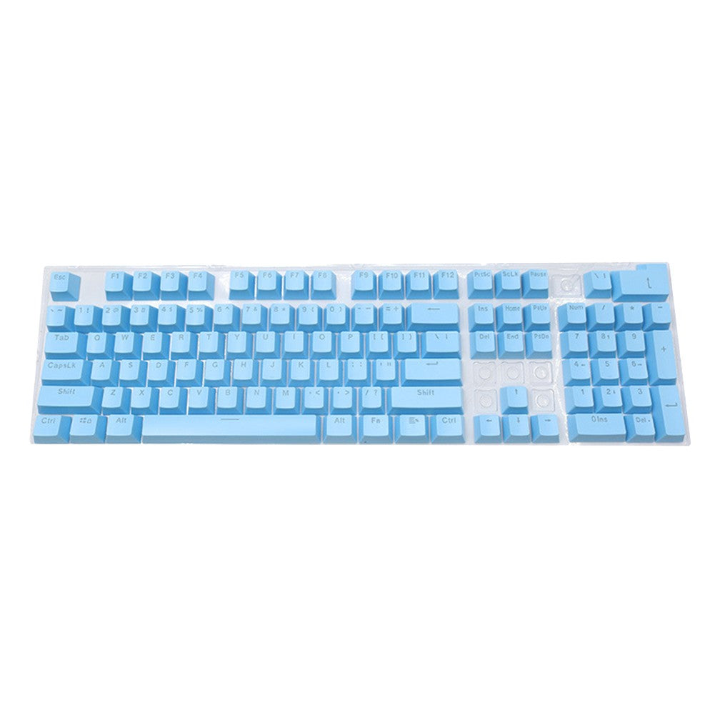 Novo conjunto de teclas de teclado mecânico de 104 unidades, substituição OEM retroiluminada, teclas roxas brancas de ABS para teclado Cherry MX de 61/87/104 teclas