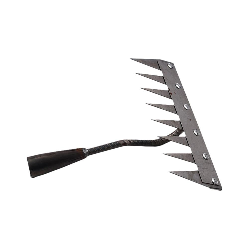 1PCS Teeth Carbon Steel Garden Hand Rake for Farm Garden Weeding Tools Scarifier Agricultural Nail Harrow Metal Harrow