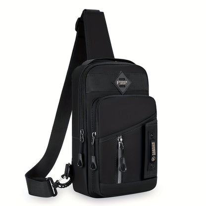 Fashion Multifunctional Chest Bag - 1pc Men's Outdoor Crossbody Bag, Casual Sports Sling Bag