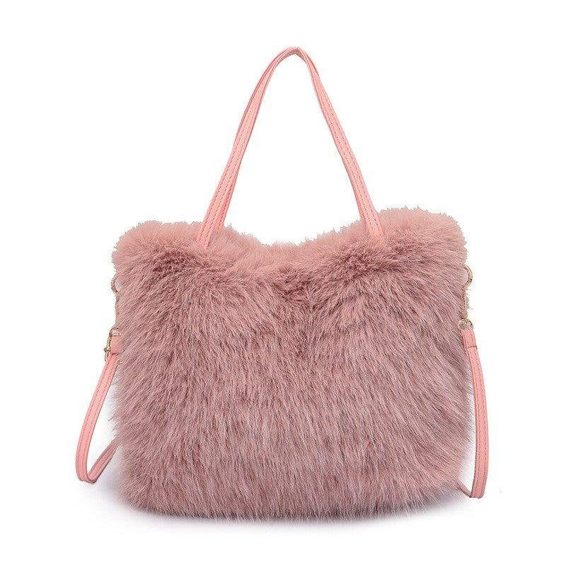 Solid Zipper Women's Shoulder Bags Ladies Bags on Sale 2024 High Quality Winter Milk Cotton Women's Handbags Fashion Soft Bolsos