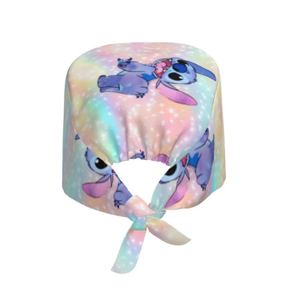 Custom Retro Cartoon Cleaning Working Cap Comfortable  Stitch Ohana Scrub Cap Surgicals Hat Nurse Scrubs Hat For Dentist