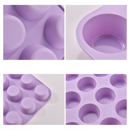 12/24 Holes Silicone Baking Mold for Baking 3D Bakeware Chocolate Round Sphere Mold Cupcake Pan Cake DIY Muffin Kitchen Tools