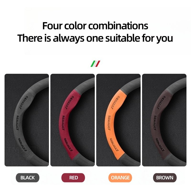 Suede Car Steering Wheel Cover For Renault Scenic Clio Laguna 2 3 4 5 Kangoo Fluence Megane Trafic Talisman Twingo Kaptur Duster