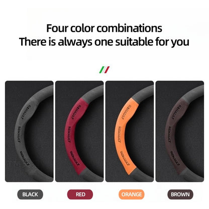 Suede Car Steering Wheel Cover For Renault Scenic Clio Laguna 2 3 4 5 Kangoo Fluence Megane Trafic Talisman Twingo Kaptur Duster