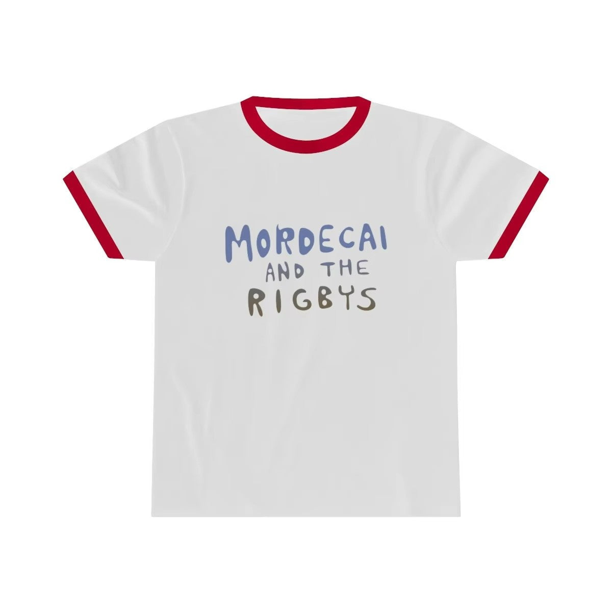 Mordecai and the Rigbys Ringer TShirt TV Serie Graphic Tee Funny TV Show Cartoon Unisex Cosplay TShirt Streetwear Men's Clothing
