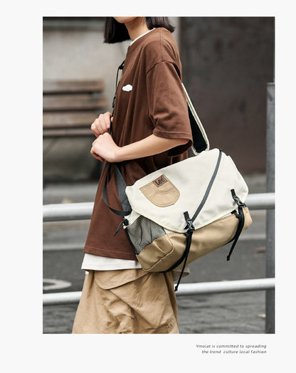 LEE Unisex Waterproof Nylon Travel Crossbody Shoulder Bag Women Man Casual Large Flip Messenger Bag Student Satchel School Bag