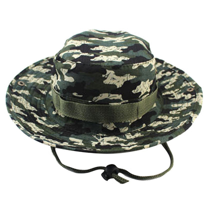 Fashion Men And Women Outdoor Camping Sport Travel Camouflage Fisherman Sunscreen Hat Foldable Wide Brim Soft Hat