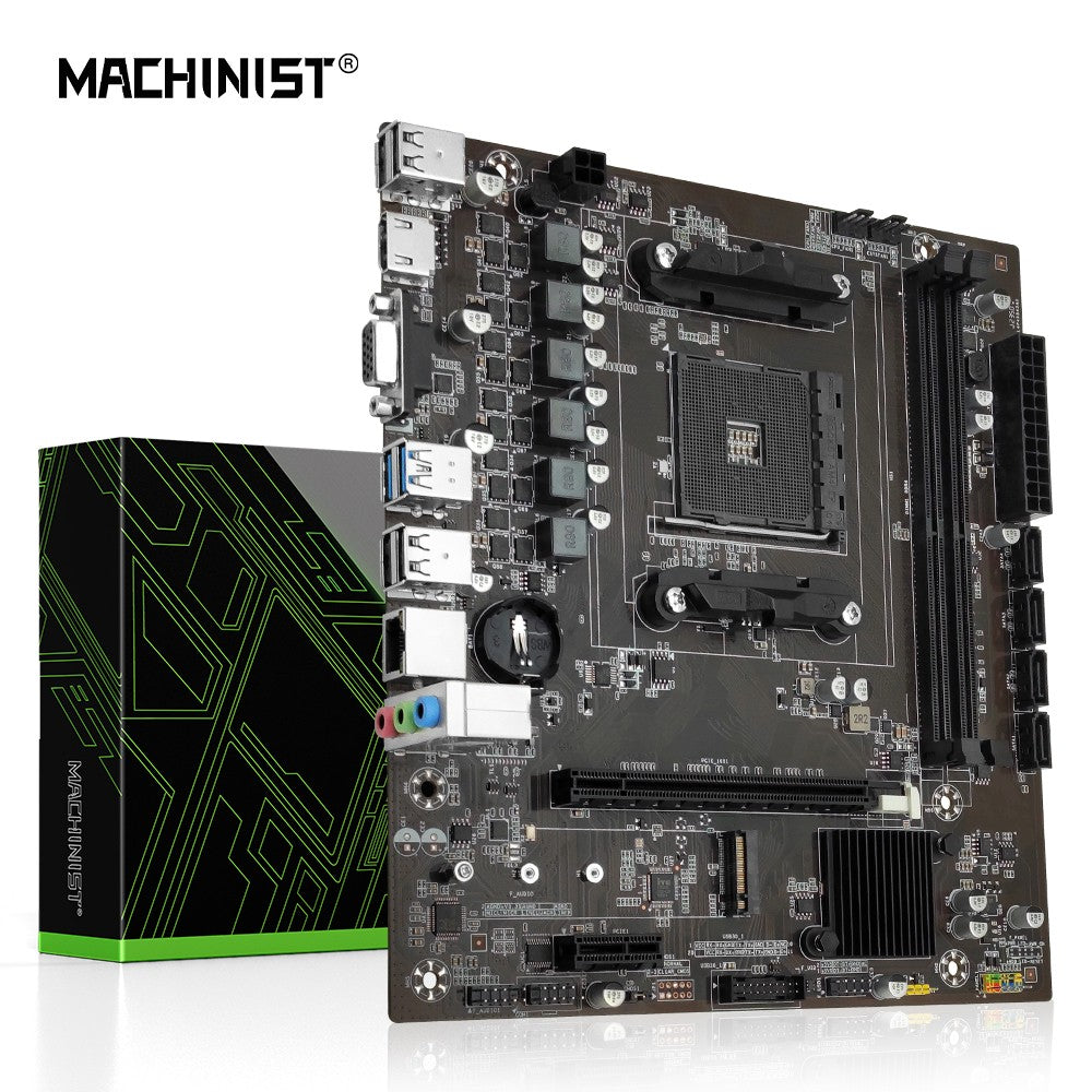 Placa-mãe MACHINIST B450 Processador AMD Memória DDR4 Dual-channel Placa principal AM4 NVME M.2 (Compatível com CPU Ryzen 5500 5600 5600G)
