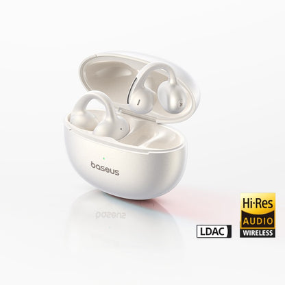 Fones de ouvido sem fio Baseus MC1 Pro Ear Clip Bluetooth 6.0 Hi-Res Ultra Open Earbuds Tipo brinco 4 microfones ENC fones de ouvido com clipe