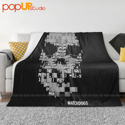 Watch Dogs Crânio Ascii Ubisoft Hacker Gamer de Ação Cobertor Ultra Macio Colcha Inverno Capa de Sofá Capas de Cama
