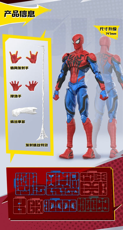Em estoque Blokees Marvel Rivals Homem-Aranha Venom Campeão Classe Anime Boneco de Ação Figura Colecionável Modelo Presente Colecionáveis