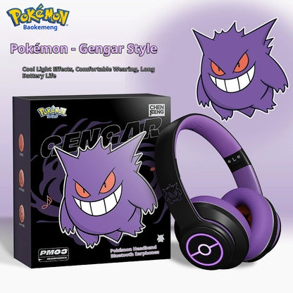 Pokemon Gengar Anime Ear clip type Bluetooth Wireless Headset Gaming stereo sports headphones High Endurance Gifts In Stock