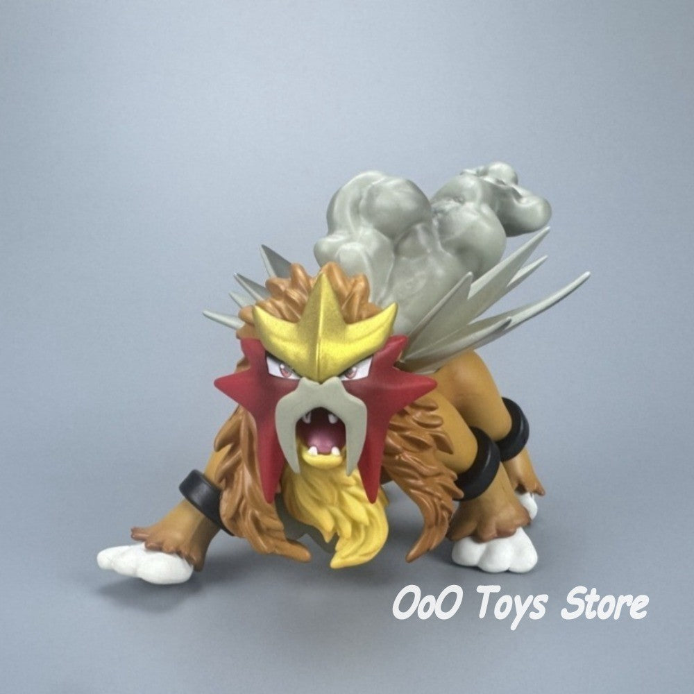 9,5cm Anime Pokémon Figura Três Figuras de Ação Sagradas Estátua de PVC Enfeite de Mesa Modelo Colecionável Brinquedos Presentes