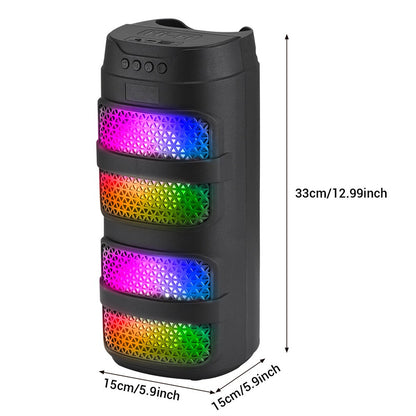 Caixa de som Bluetooth 3000W, alto-falante duplo de 4 polegadas, subwoofer estéreo portátil para ambientes externos, alto-falante sem fio 5.0, luz LED recarregável