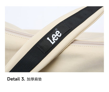 LEE Unisex Denim Blue Soft Pillow Shoulder Bags Beige Casual Simple Utility Light Ladies Large High Capacity Hobo Crossbody Bag