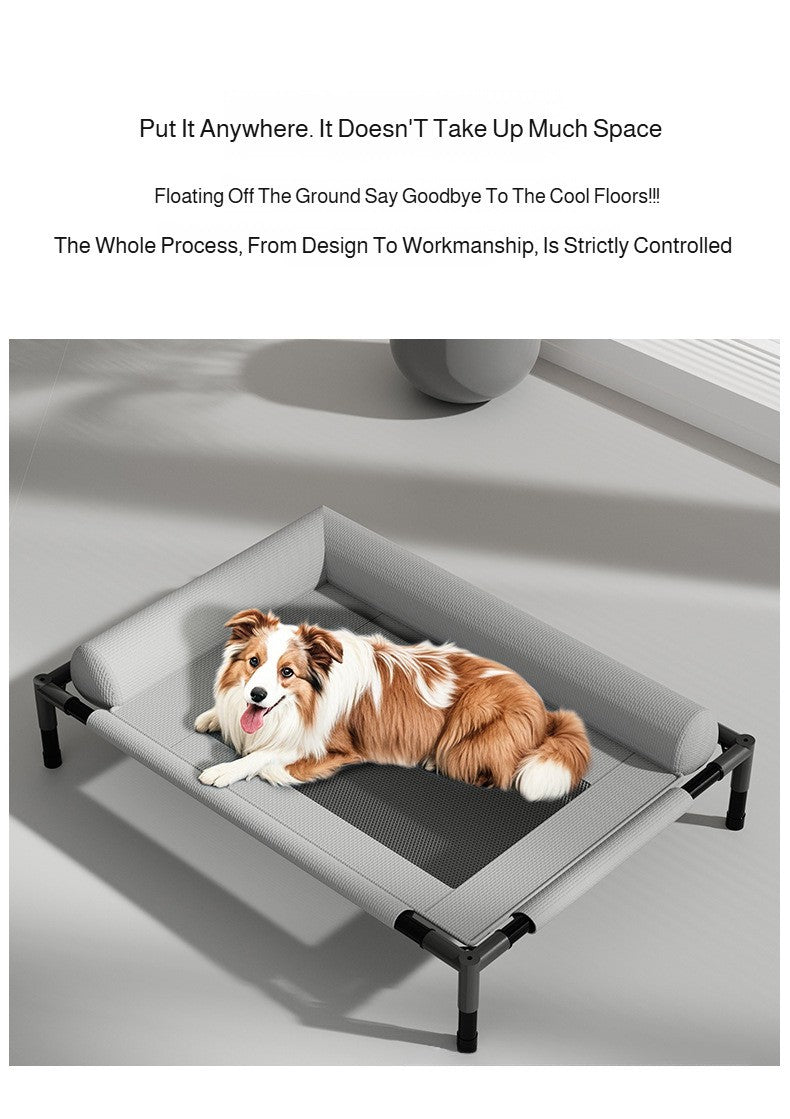 Winter Moisture-Proof Large Pet Bed Removable And Washable Off-The-Ground Bed Breathable Mesh Camp Bed Universal Pet Bed