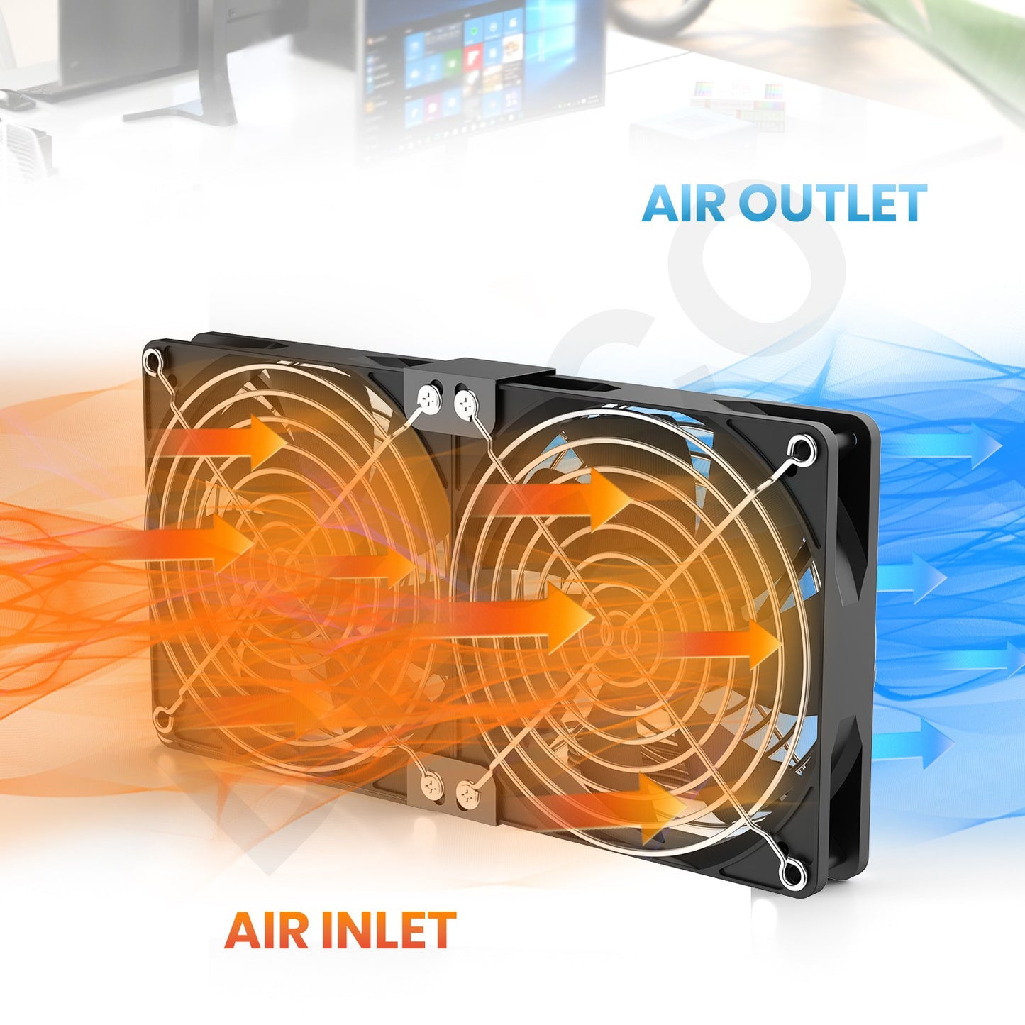 120mm 3000RPM Fan Cooling With Controller 12cm 12V 220V Btc Machine Chassis Workstation Cabinet Radiator Server Fan