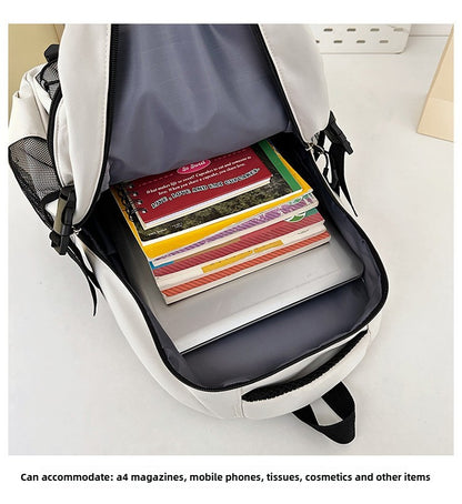 Mochila Escolar Estilo Japonês Bolsa Pequena para Boneca Grande Capacidade para Estudantes do Ensino Médio e Fundamental Masculino e Feminino Jovem Casual
