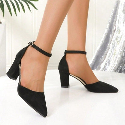 2024 Spring Summer Sandals New Women's Pointed Toe Pumps Fairy Korean Style Versatile Fashion High Heel Shoes