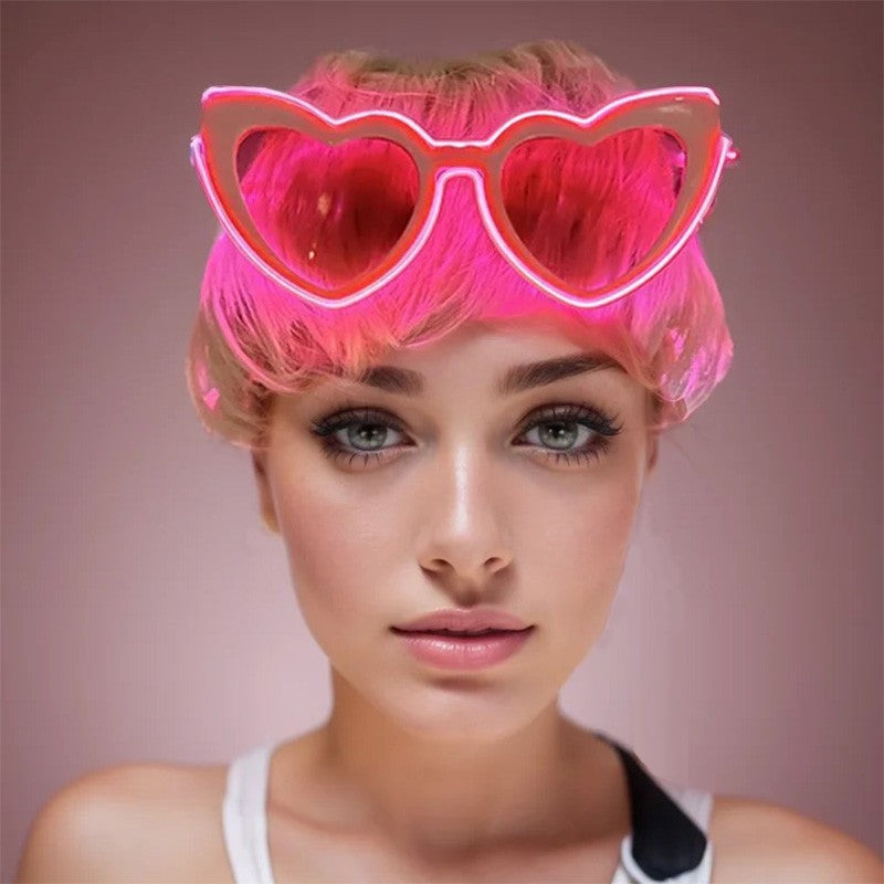 1PC Light Up LED Glasses Glow Sunglasses EL Wire Neon Glasses Glow in The Dark Party Supplies Neon Party Favors for Adults