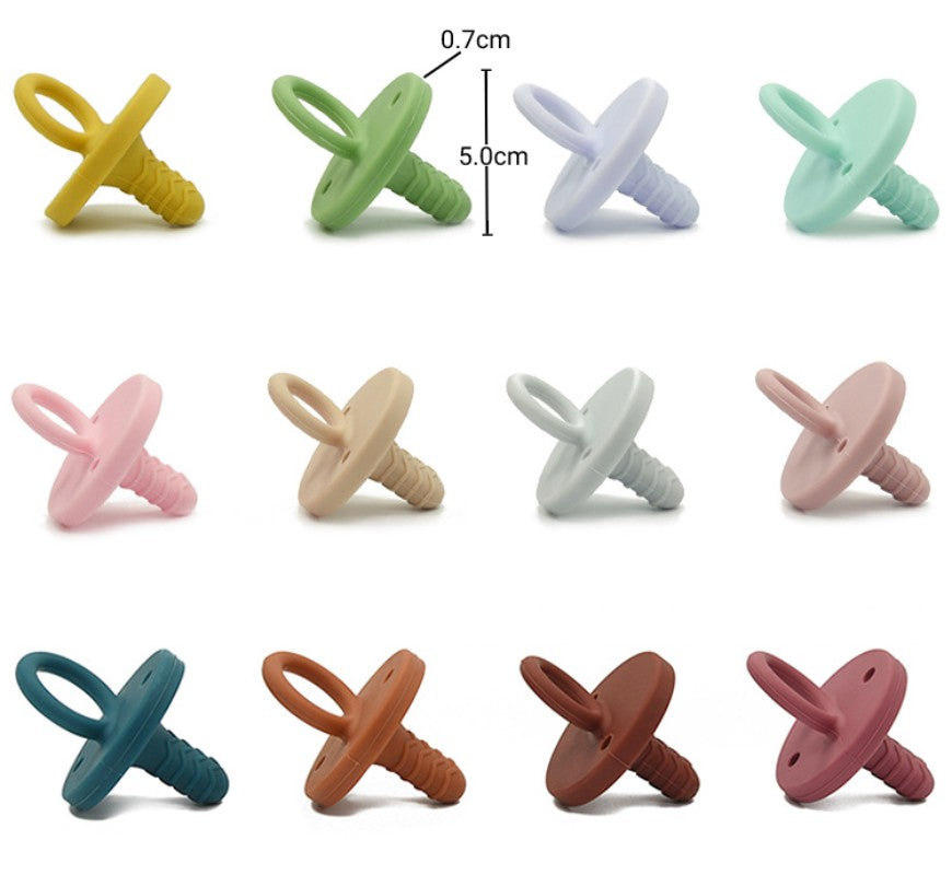 TYRY.HU Baby Newborn Soft Food Silicone Nipple Infant Safe Circle Type Nipples Toddler Pacifier Kids Teether Toy For Boy Girls