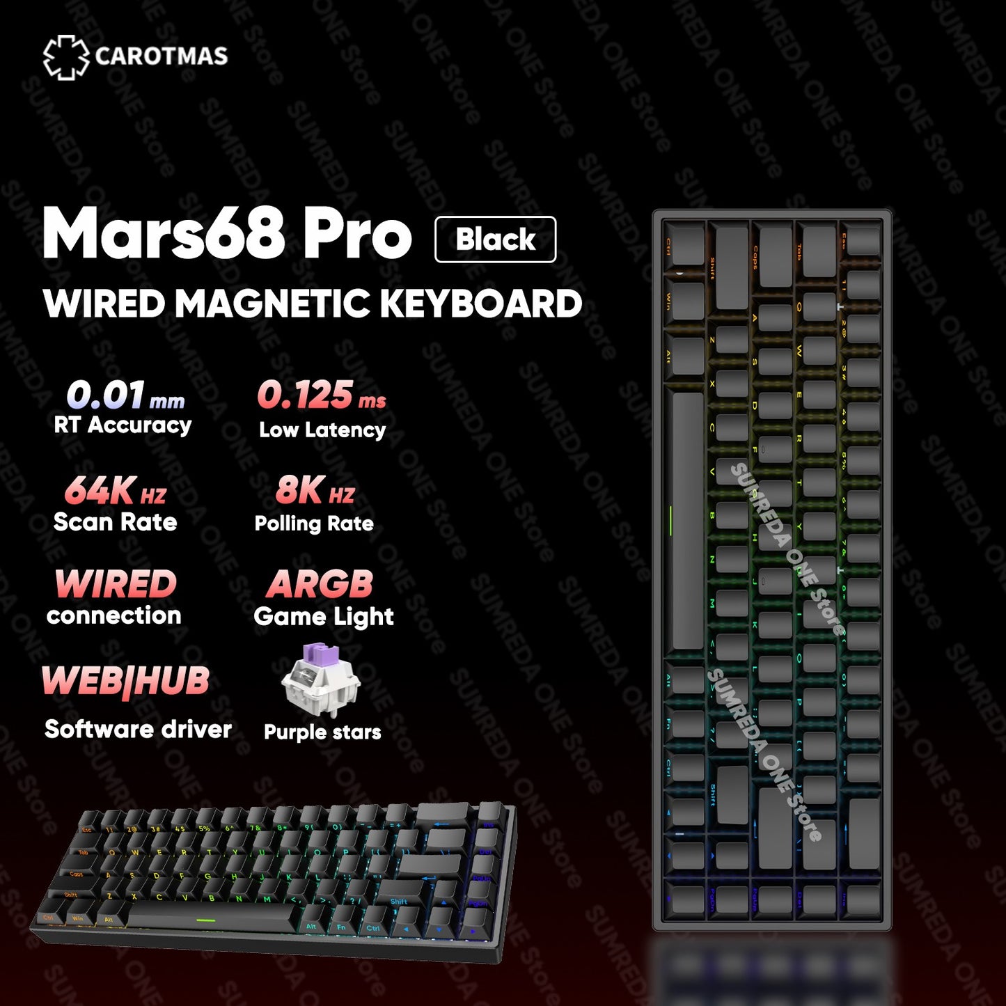 IROK Carotmas Mercury68 Max mars68 pro Mercury 68 Gaming Teclado Mecânico Magnético Rapid Trigge 0.001 8K Teclado Gamer Com Fio