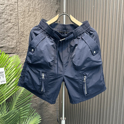 American Trendy Shorts Summer New Loose Multi-pocket Work Shorts Men Korean Style Casual Five-point Pants Men