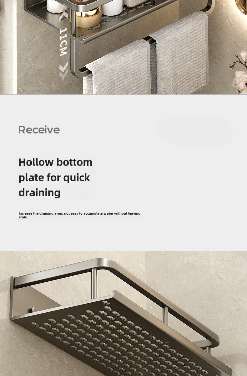 Toilet storage rack, non perforated washbasin, light luxury bathroom, wall mounted toilet, toilet wall storage rack