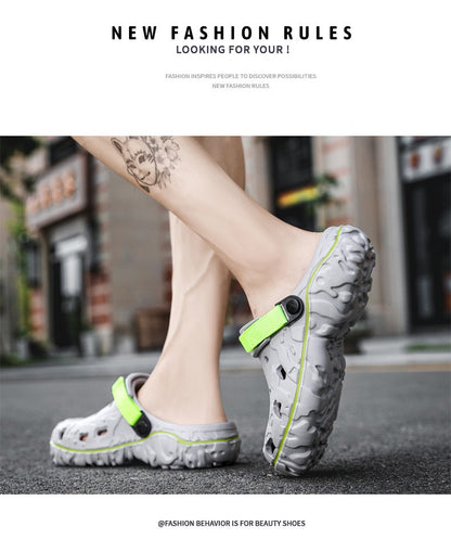 2025 Summer New Breathable Soft-Sole Outdoor Sports Sandals  Versatile Casual Two-Way Trendy Sandals